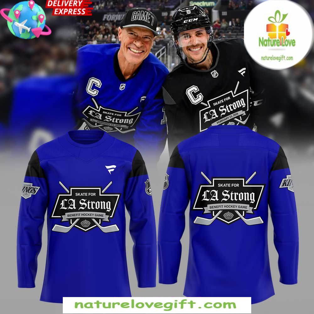 Los Angeles Kings 2025 Blue Jersey LA Strong Hockey Los Angeles Kings 2025 Blue Jersey LA Strong Hockey
