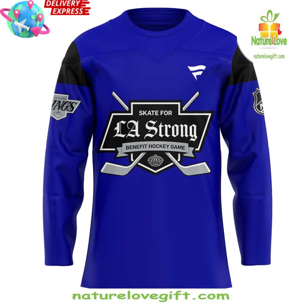 Los Angeles Kings 2025 Blue Jersey LA Strong Hockey Los Angeles Kings 2025 Blue Jersey LA Strong Hockey
