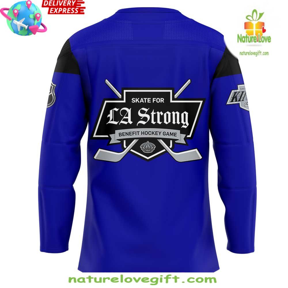 Los Angeles Kings 2025 Blue Jersey LA Strong Hockey Los Angeles Kings 2025 Blue Jersey LA Strong Hockey