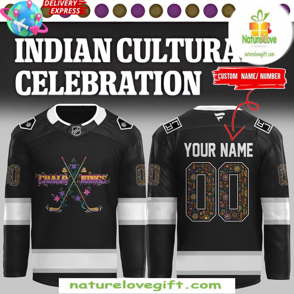 Los Angeles Kings Hockey Jersey Indian Cultural Celebration Special Los Angeles Kings Hockey Jersey Indian Cultural Celebration Special