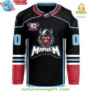 Macon Mayhem Back Home Game 2025 Hockey Jersey