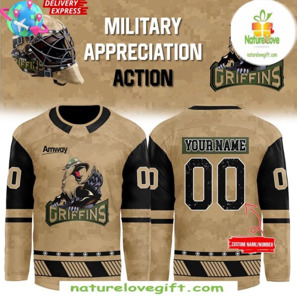 Military Appreciation Hockey Jersey Grand Rapids Griffins