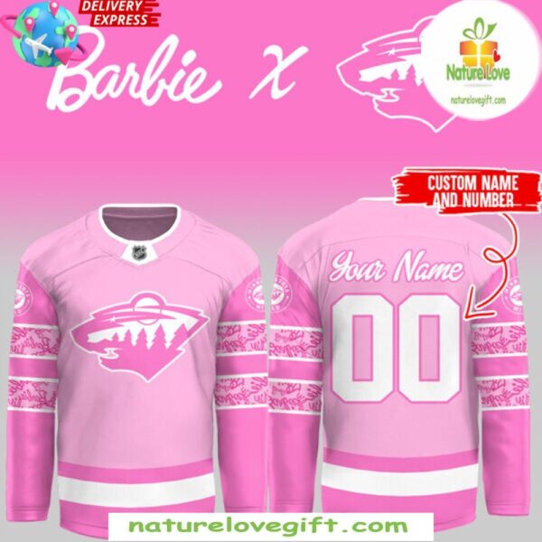 Minnesota Wild Barbie Night 2025 Hockey Jersey NHL Fan Gear