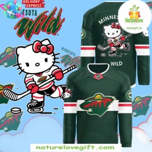 Minnesota Wild Hello Kitty 50th Anniversary Hockey Jersey Limited