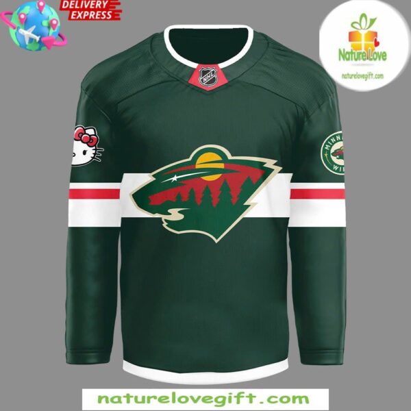 Minnesota Wild Hello Kitty 50th Anniversary Hockey Jersey Limited