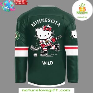 Minnesota Wild x Hello Kitty 50th Anniversary Limited Hockey Jersey