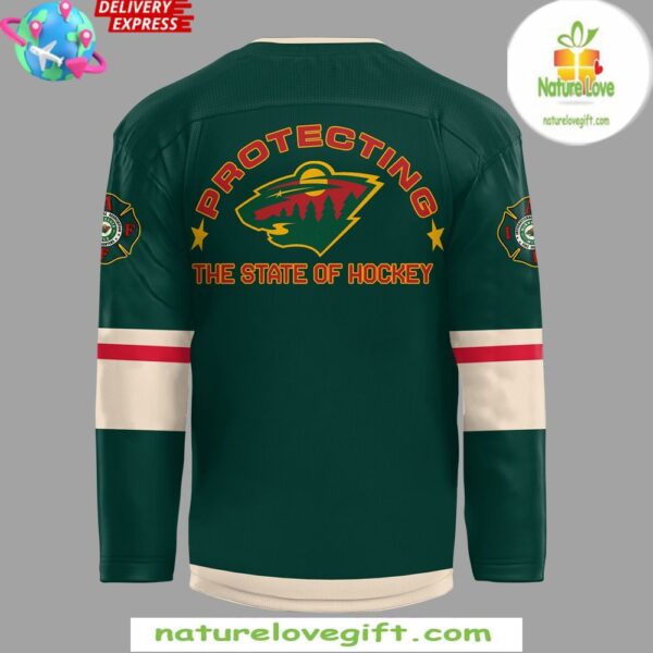 Minnesota Wild Hockey Jersey Firefighter Appreciation Night