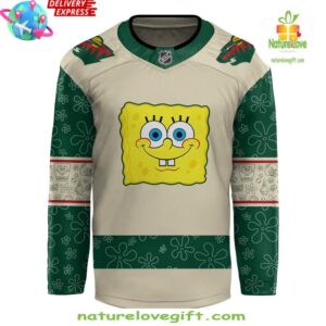 Minnesota Wild Spongebob 25th Anniversary Special Hockey Jersey