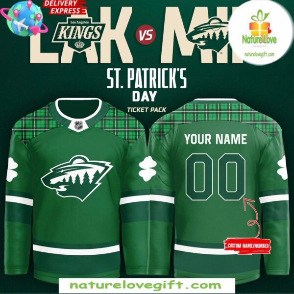 Minnesota Wild St Patricks Day 2025 Hockey Jersey