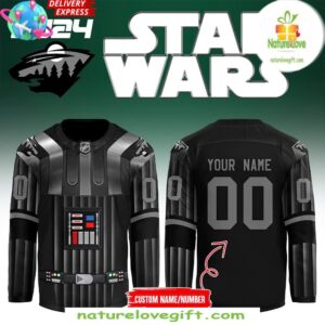 Minnesota Wild Star Wars Night 2025 Black Hockey Jersey