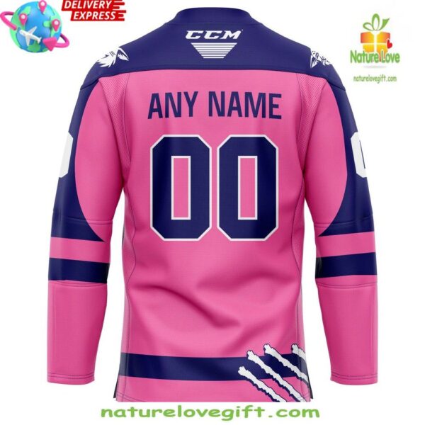 Moncton Wildcats Pink in the Rink 2025 Jersey Hockey