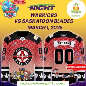 Moose Jaw Warriors PAW Patrol Jersey 2025 Hockey Night
