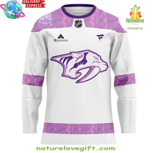 Nashville Predators Hockey Fights Cancer Jersey NHL