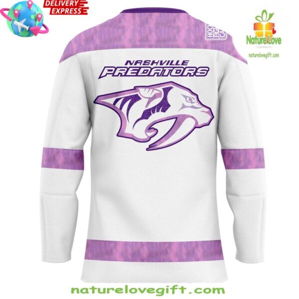 Nashville Predators Hockey Fights Cancer Jersey NHL