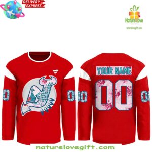 New Jersey Devils Asian and Pacific 2025 Red Hockey Jersey