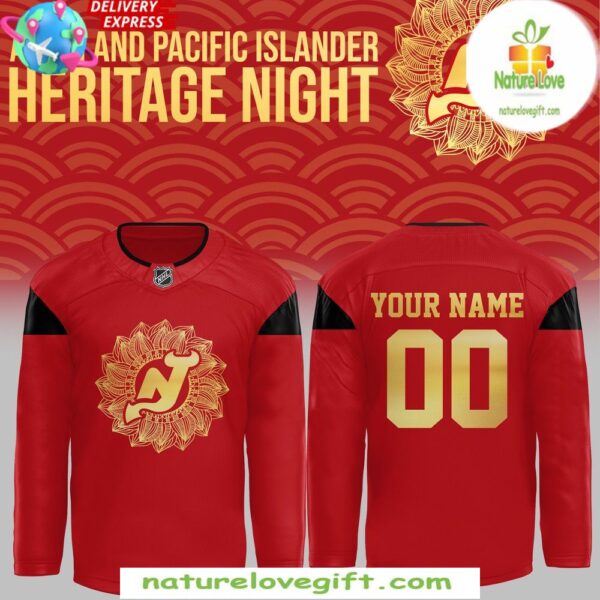 New Jersey Devils 2025 Asian Pacific Islander Heritage Jersey Red