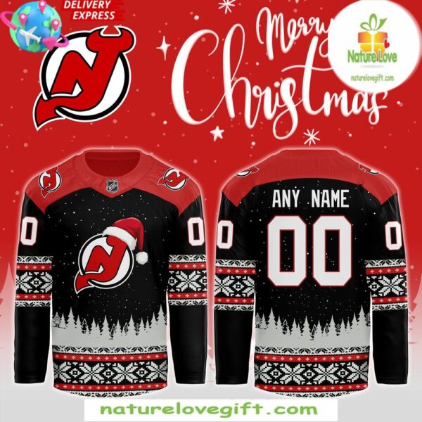 New Jersey Devils Christmas Hockey Jersey Holiday Special
