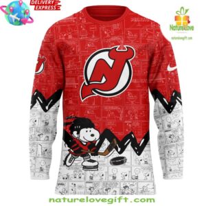 New Jersey Devils Anniversary of Peanuts Special Hockey Jersey