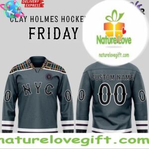 New York Mets 2025 Clay Holmes Hockey Jersey Night