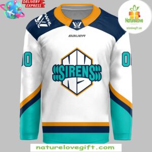 PHWL New York Sirens Bauer Special White Hockey Jersey