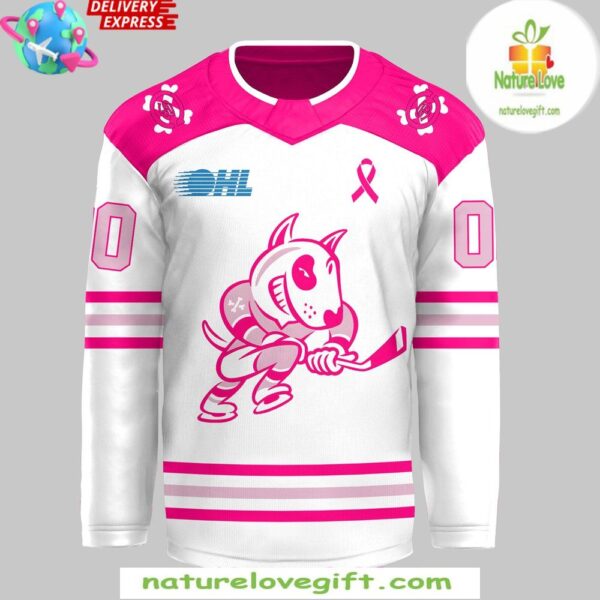 Niagara IceDogs Pink in the Rink 2025 Hockey Jersey