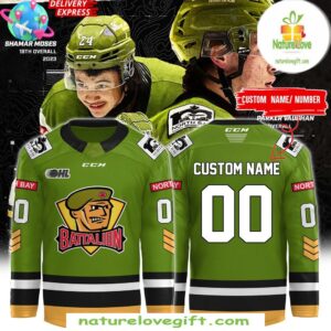 North Bay Battalion 2025 OHL Hockey Jersey New Uniform