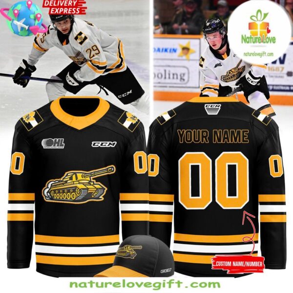 North Bay Battalion 2025-25 Black Hockey Jersey Men’s