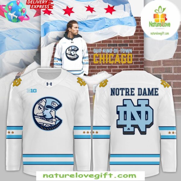 Notre Dame Fighting Irish Chicago Cubs Hockey Jersey