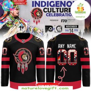 Ottawa Senators 2025 Indigenous Jersey Hockey Celebration