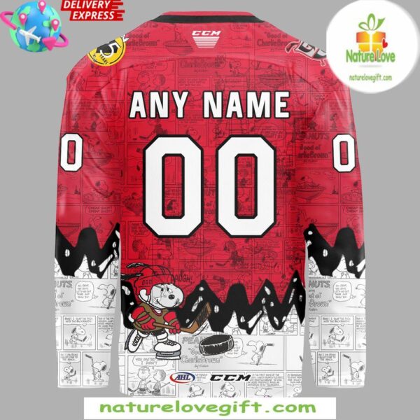 Peanuts 75th Anniversary Grand Rapids Griffins Hockey Jersey