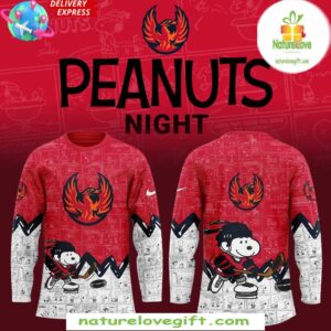Peanuts Hockey Jersey Coachella Valley Firebirds 75th Anniversary