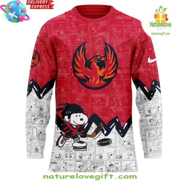 Peanuts Hockey Jersey Coachella Valley Firebirds 75th Anniversary