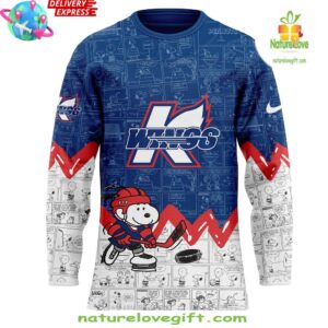 Kalamazoo Wings Anniversary of Peanuts Special Hockey Jersey