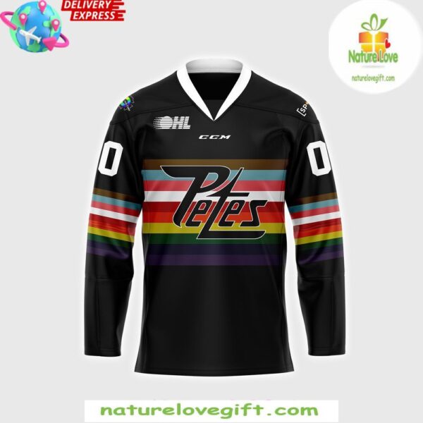 Peterborough Petes 2025 Pride Night Hockey Jersey