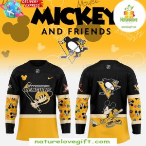 Pittsburgh Penguins Mickey Mouse Hockey Jersey Disney NHL