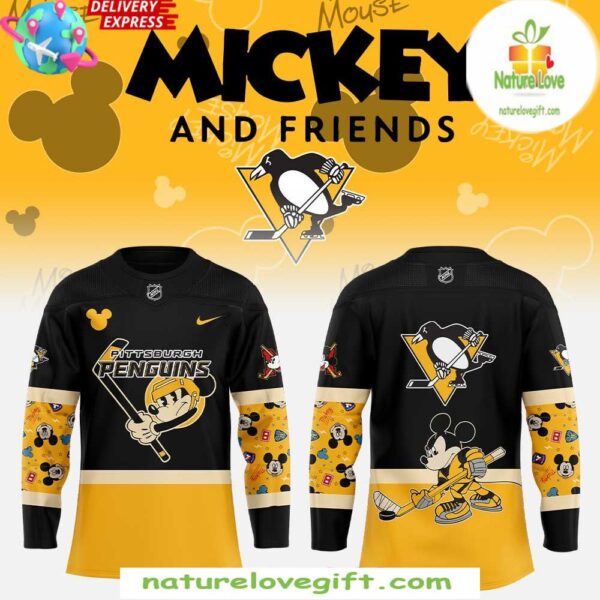 Pittsburgh Penguins Mickey Mouse Hockey Jersey Disney NHL