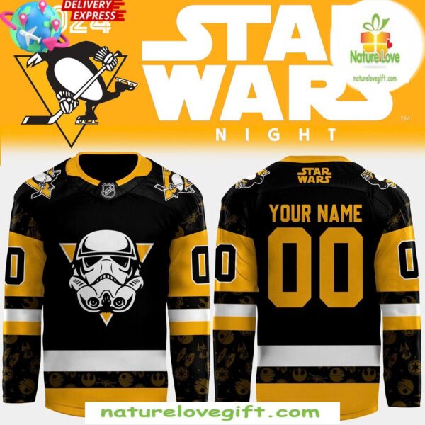 Pittsburgh Penguins Star Wars Night 2025 Black Hockey Jersey