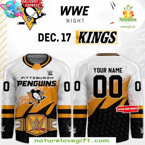 Pittsburgh Penguins WWE Night 2025 Hockey Jersey Custom