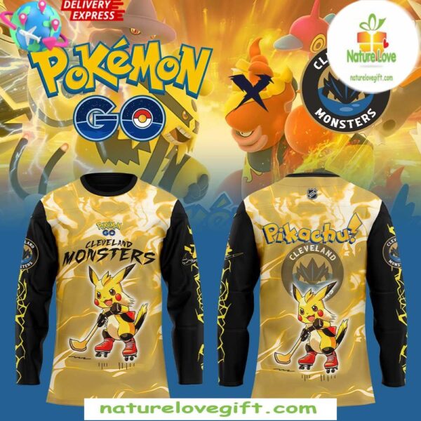 Pokémon GO Cleveland Monsters Hockey Jersey Special Edition