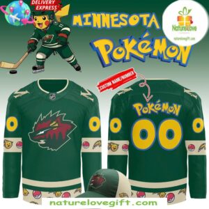 Pokémon Minnesota Wild Hockey Jersey Special Edition