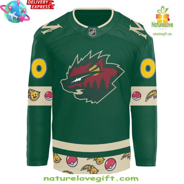 Pokémon Minnesota Wild Hockey Jersey Special Edition