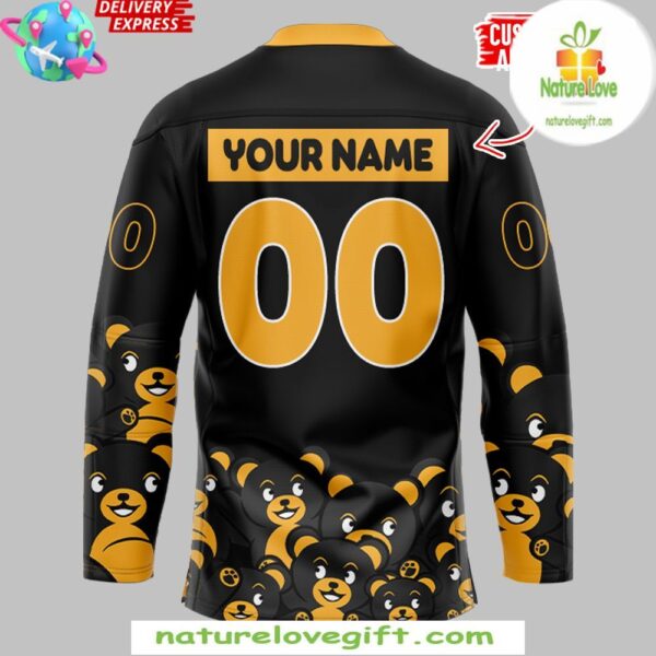 Providence Bruins Teddy Bear Black Hockey Plush Toy
