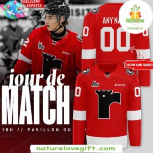 Quebec Remparts 2025 Red Hockey Jersey Men’s Fan Apparel
