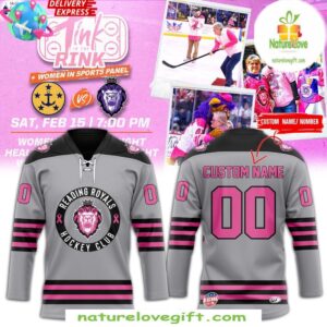 Reading Royals 2025 Pink in the Rink Grey Hockey Jersey