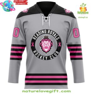 Reading Royals Pink in the Rink 2025 Grey Jersey