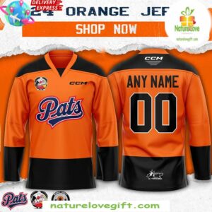 Regina Pats 2025 Orange Hockey Jersey Project Edition