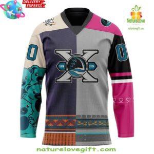 San Jose Barracuda 10th Anniversary Our Story Special Hockey Jersey