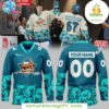 San Jose Barracuda Blue Hockey Jersey Teddy Bear Edition