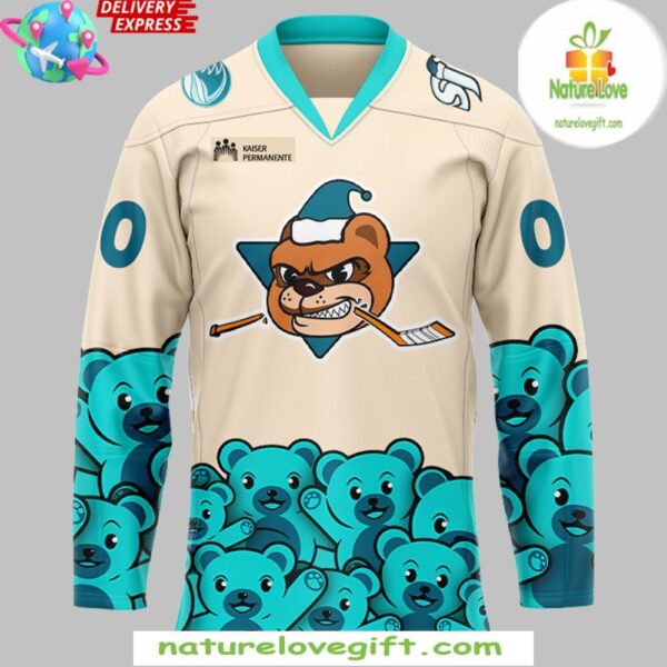 San Jose Barracuda Hockey Jersey Teddy Bear Special Fan Apparel