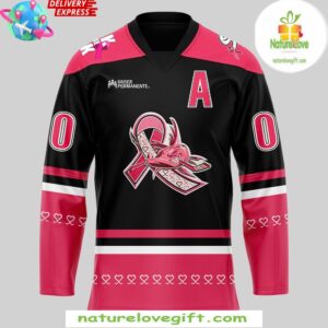 San Jose Barracuda Pink in the Rink Hockey Jersey Special Edition 1 San Jose Barracuda Pink in the Rink Special Edition Hockey Jersey